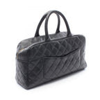Chanel Boston Bag Quilted CC Logo Black Calf — view 2