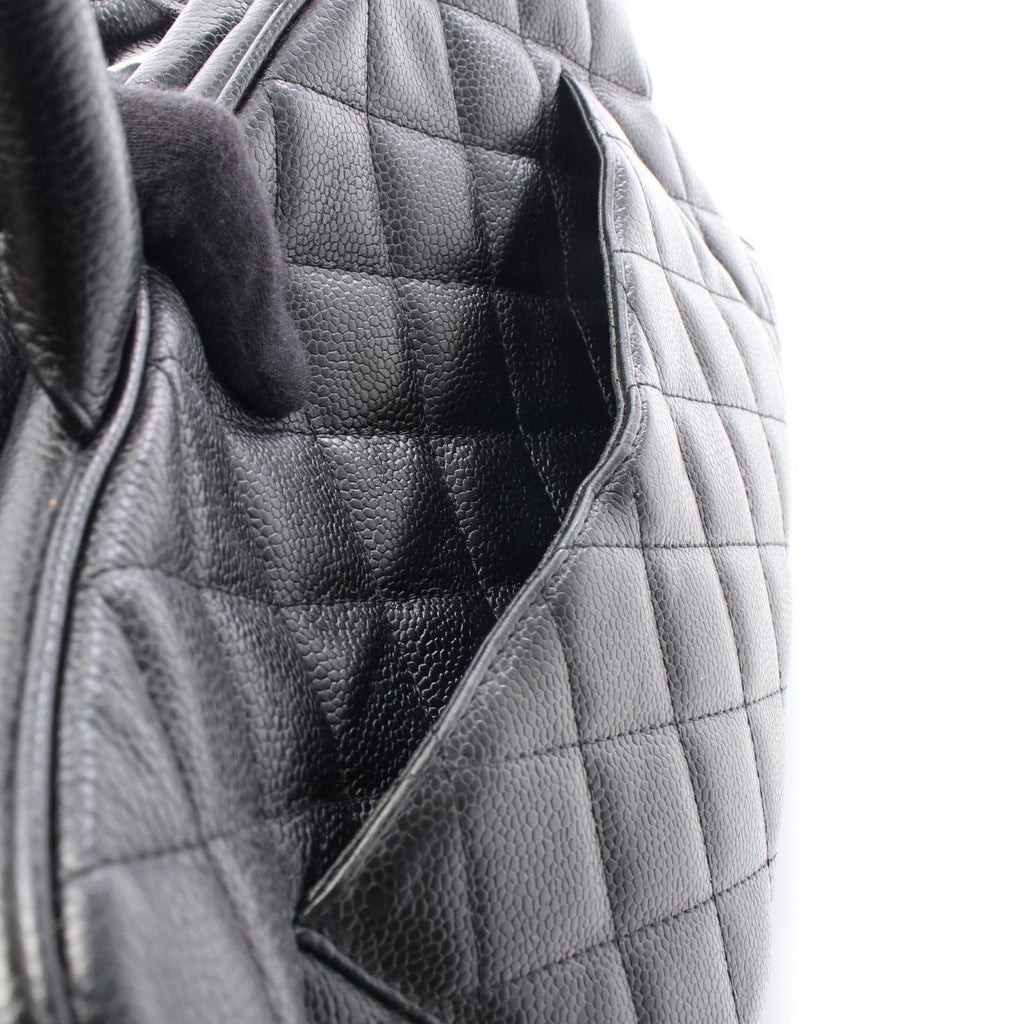 Chanel Boston Bag Quilted CC Logo Black Calf — view 6