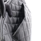 Chanel Boston Bag Quilted CC Logo Black Calf — view 6