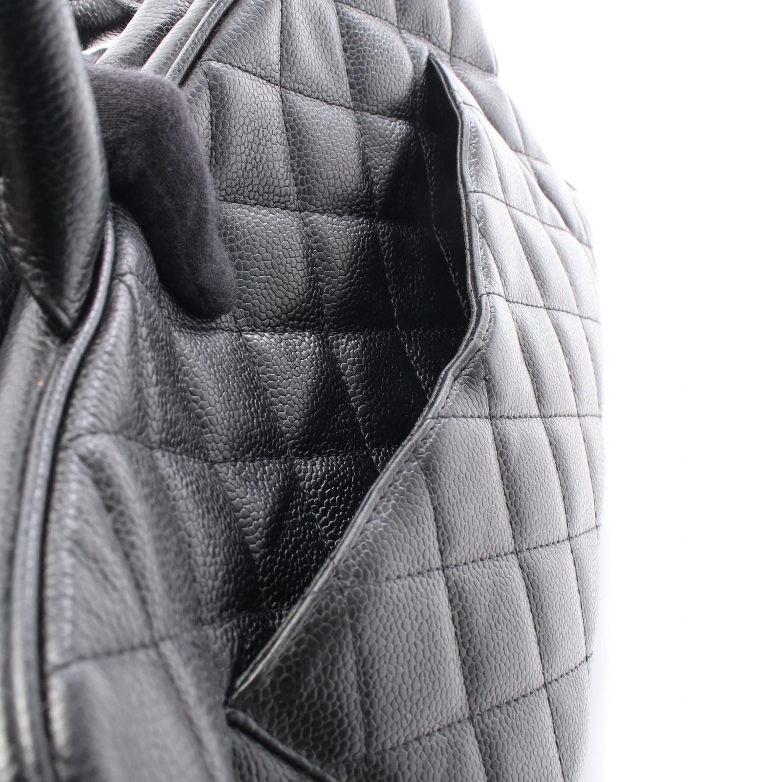 Chanel Boston Bag Quilted CC Logo Black Calf — view 6