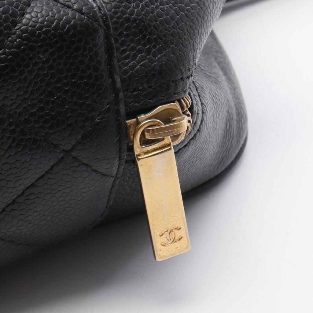 Chanel Boston Bag Quilted CC Logo Black Calf — view 7
