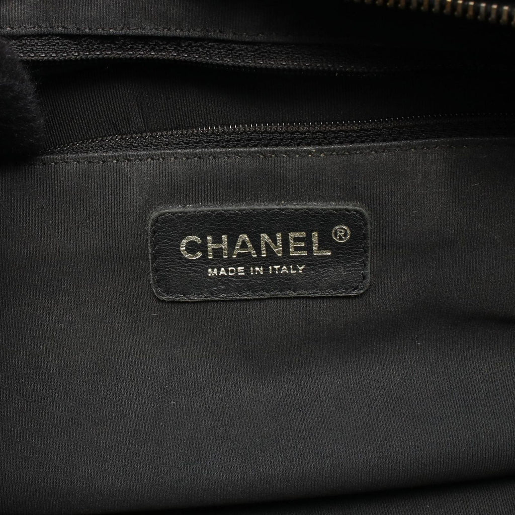 Chanel Boston Bag Quilted CC Logo Black Calf — view 4