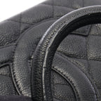 Chanel Boston Bag Quilted CC Logo Black Calf — view 9