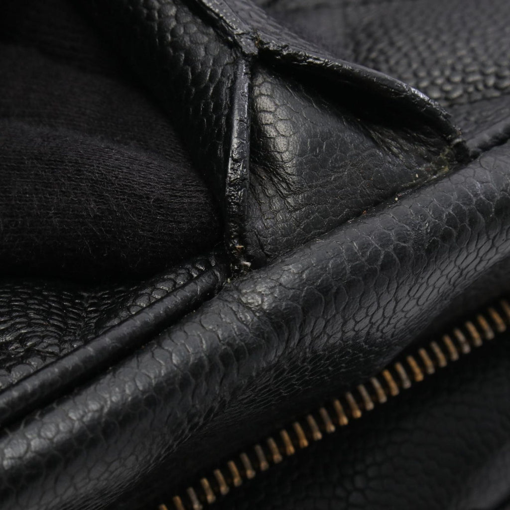 Chanel Boston Bag Quilted CC Logo Black Calf — view 8
