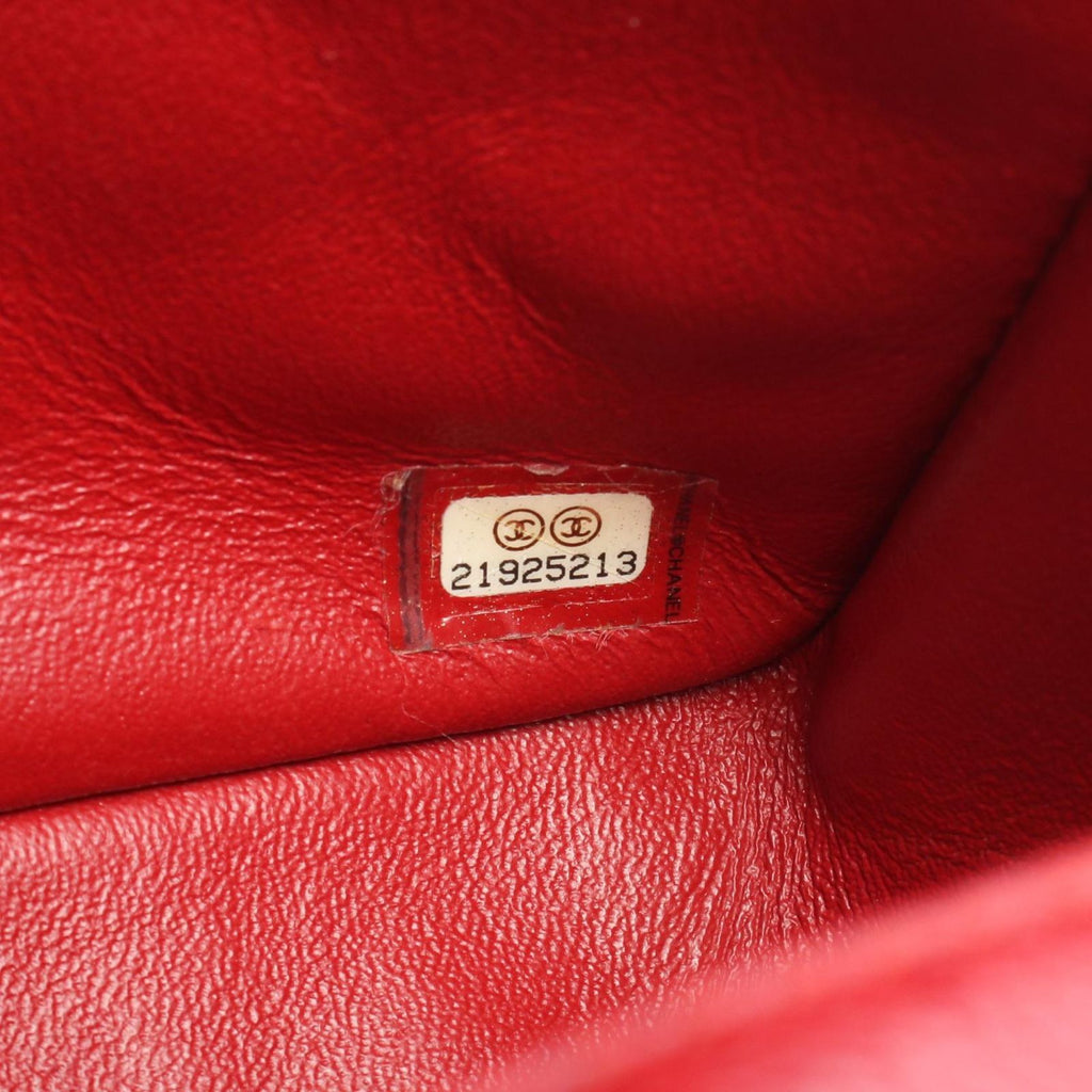 Chanel Shoulder Bag Mini Quilted Red Leather Chain — view 5
