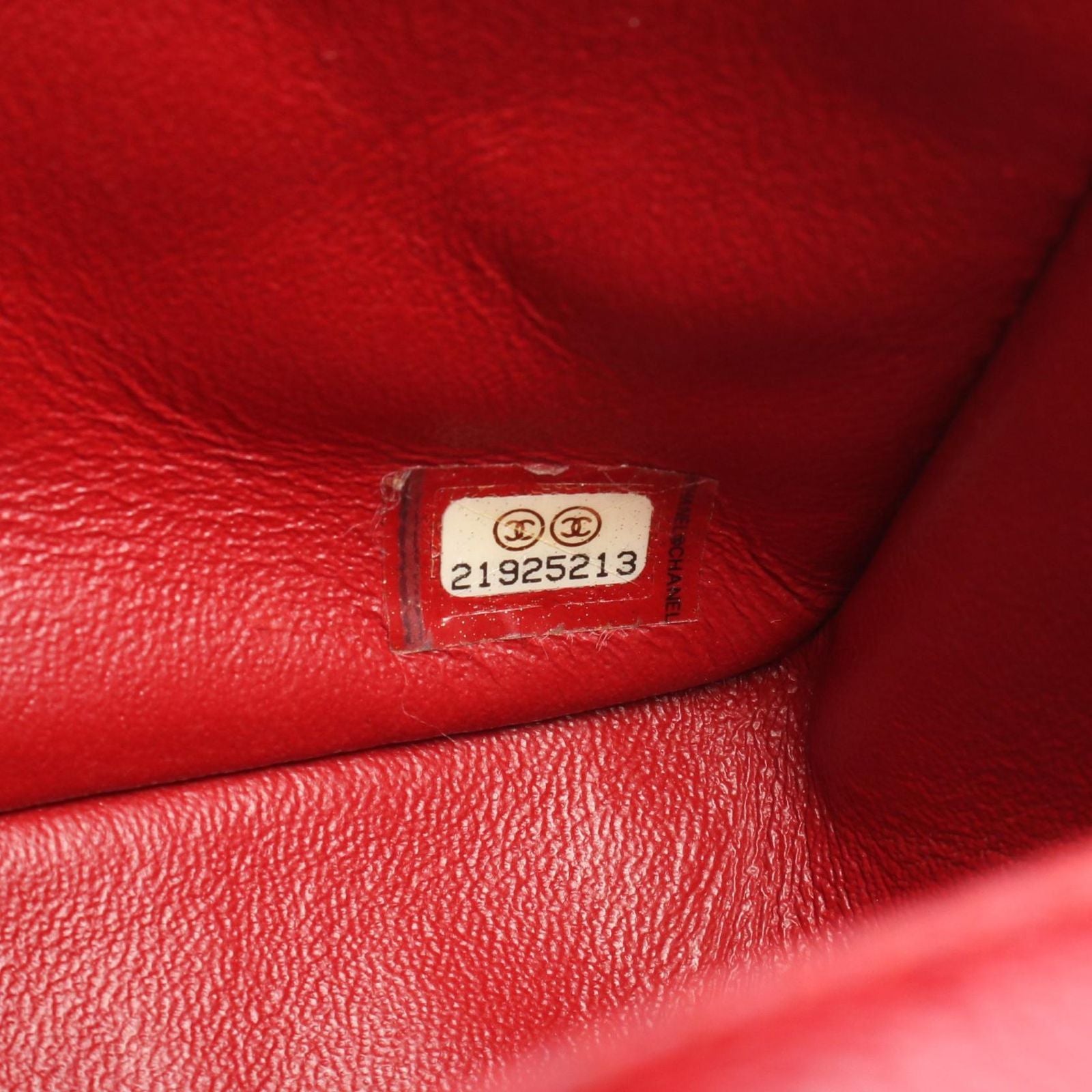 Chanel Shoulder Bag Mini Quilted Red Leather Chain — view 5