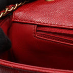 Chanel Shoulder Bag Mini Quilted Red Leather Chain — view 7