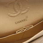 Chanel Shoulder Bag Quilted Double Flap Light Beige Lambskin Chain — view 4