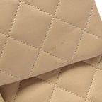 Chanel Shoulder Bag Quilted Double Flap Light Beige Lambskin Chain — view 7