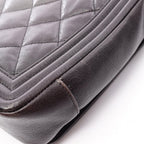 Chanel Shoulder Bag Boy Large Quilted Gradient Black Gray Leather Chain — view 9
