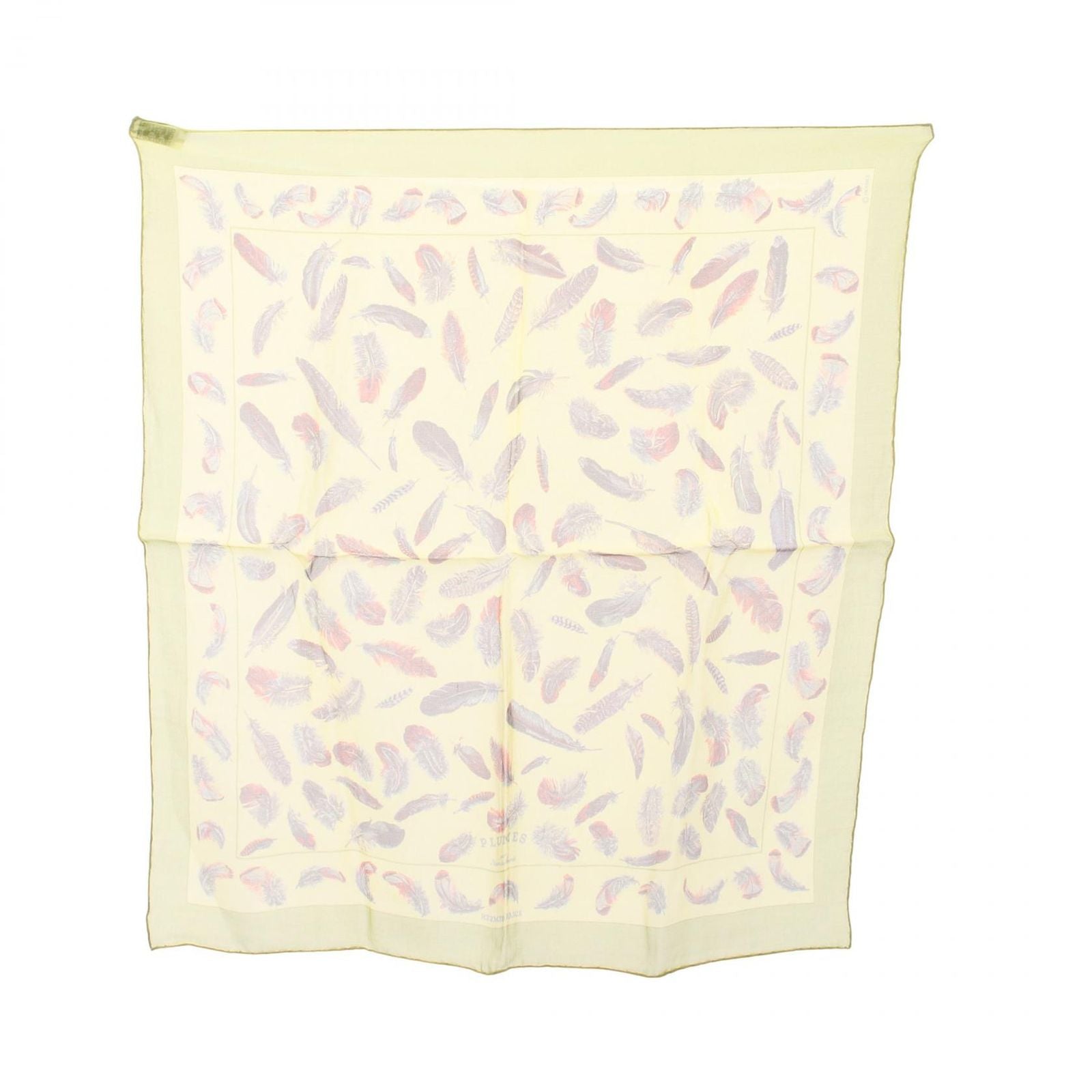 Hermes Scarf Petit Carre 45 Plumes Silk