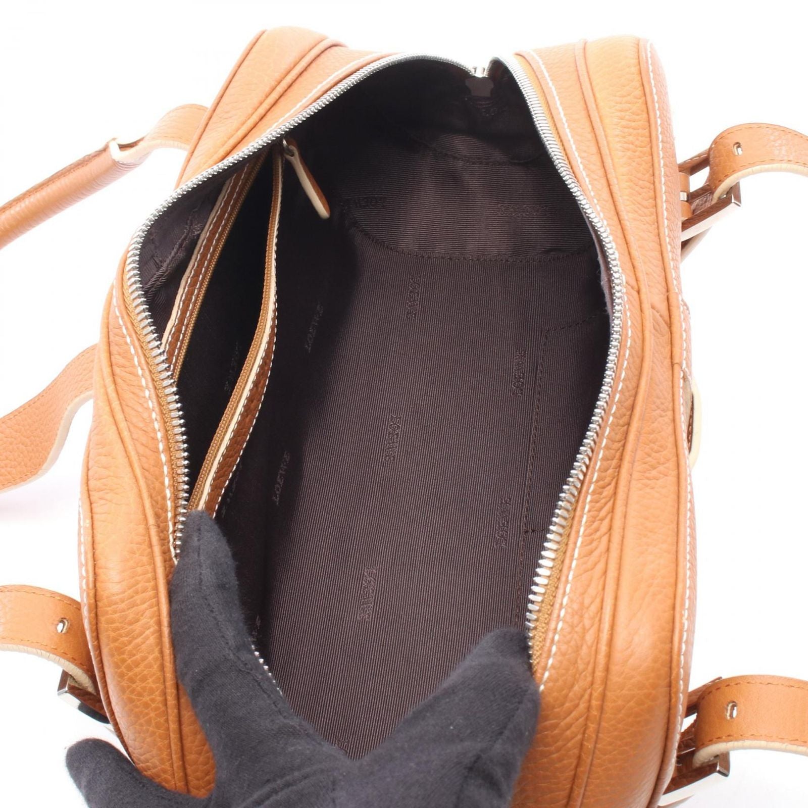 Loewe Senda Brown Leather Shoulder — view 3