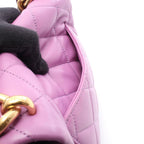 Chanel Shoulder Bag Mini Quilted Purple Lambskin Chain — view 6