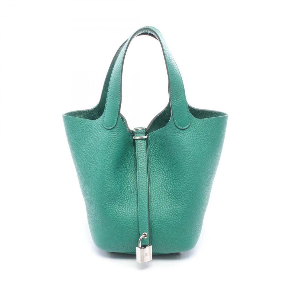 Hermes Handbag Picotin Lock PM Vert Verdigo Leather