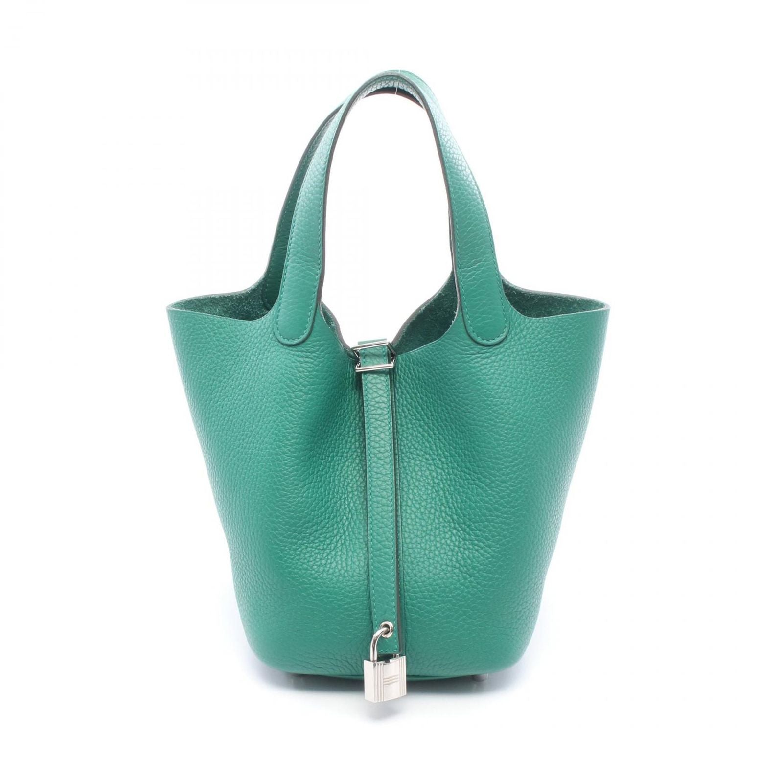 Hermes Handbag Picotin Lock PM Vert Verdigo Leather
