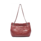 Chanel Tote Quilted CC Logo Chain Bordeaux Calf