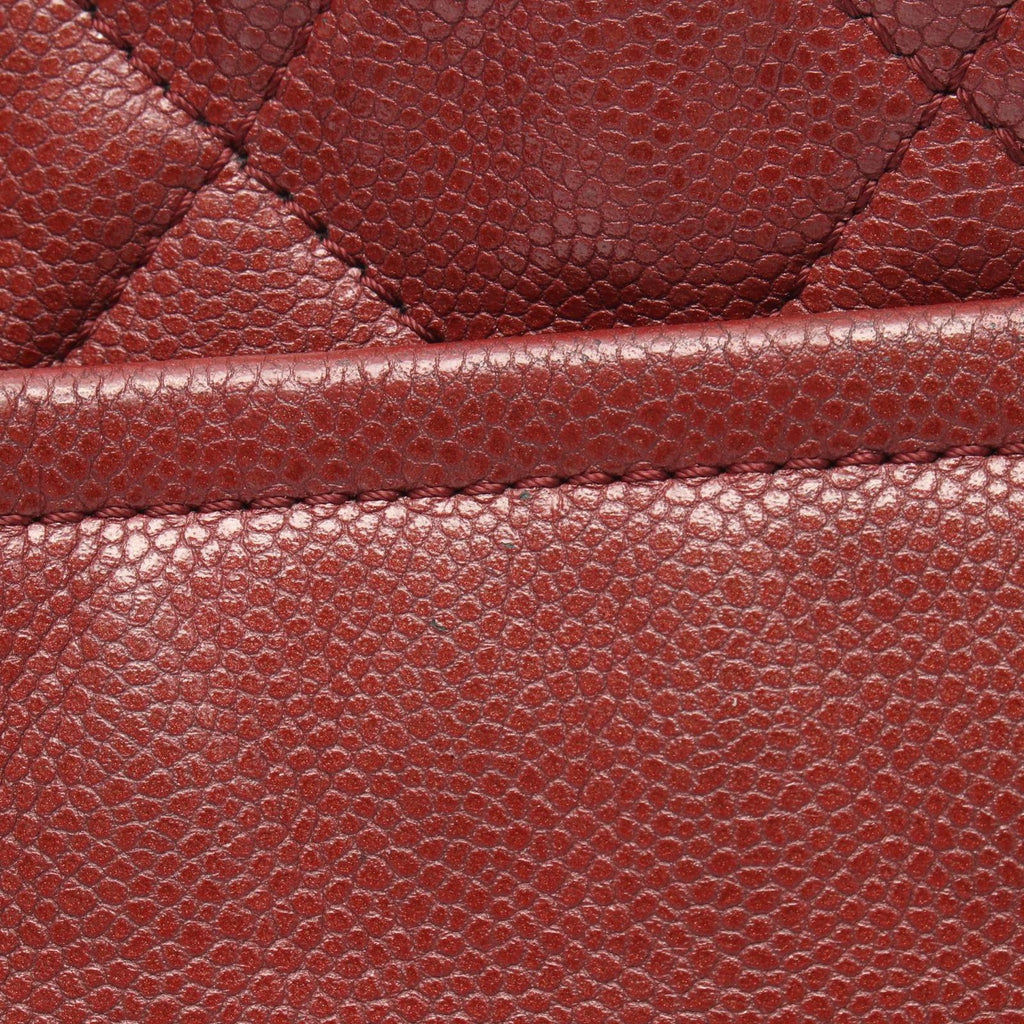 Chanel Tote Quilted CC Logo Chain Bordeaux Calf — view 8