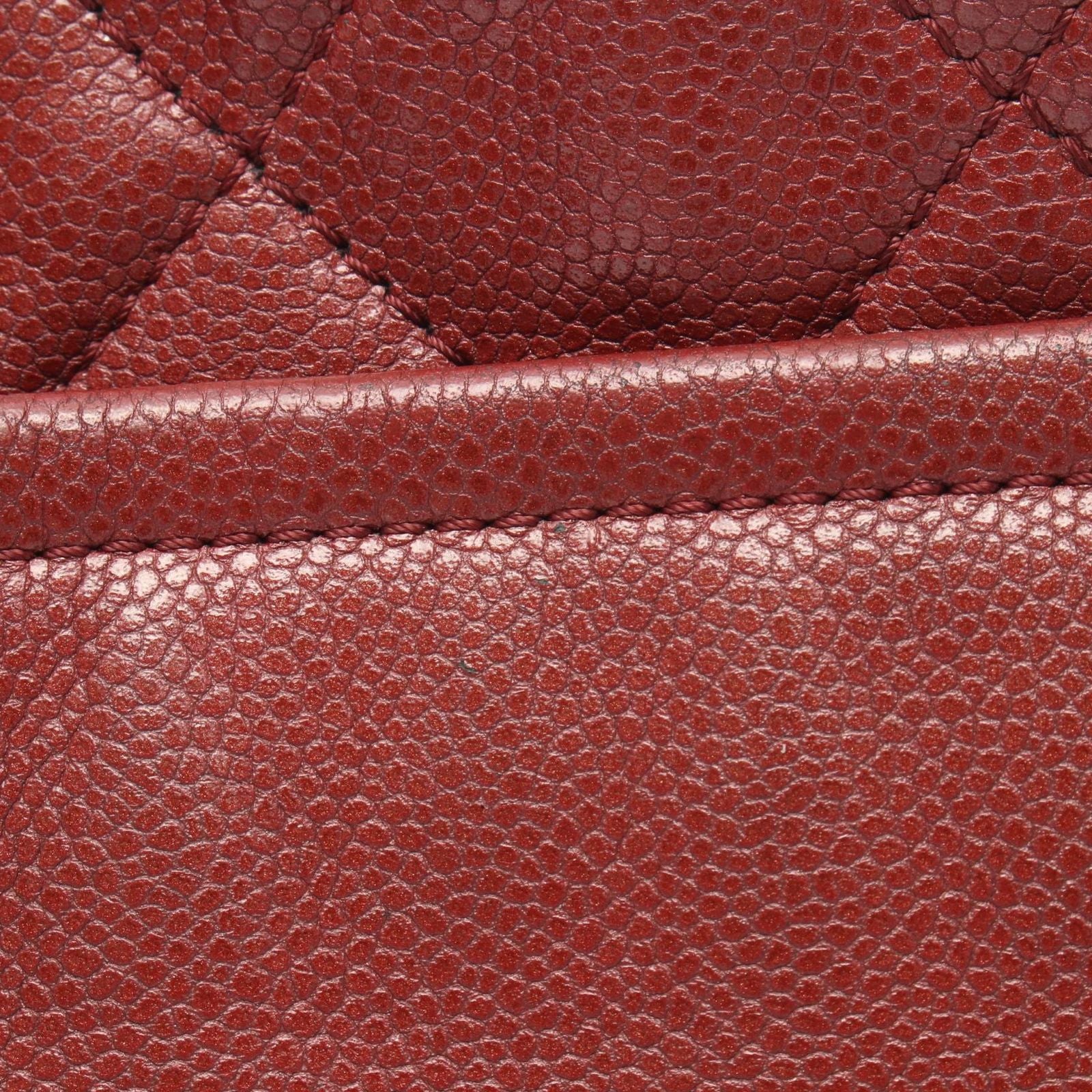 Chanel Tote Quilted CC Logo Chain Bordeaux Calf — view 8