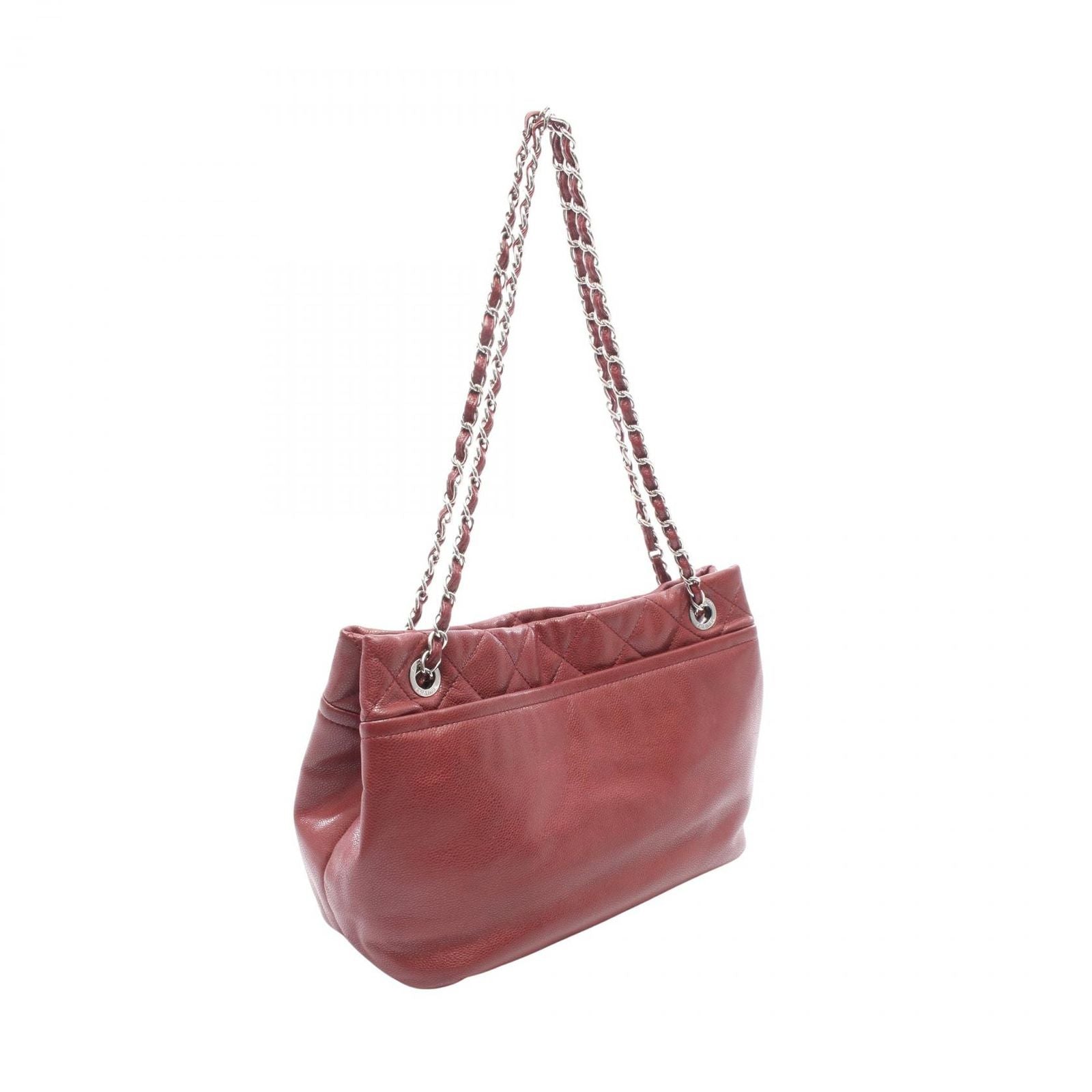 Chanel Tote Quilted CC Logo Chain Bordeaux Calf — view 2
