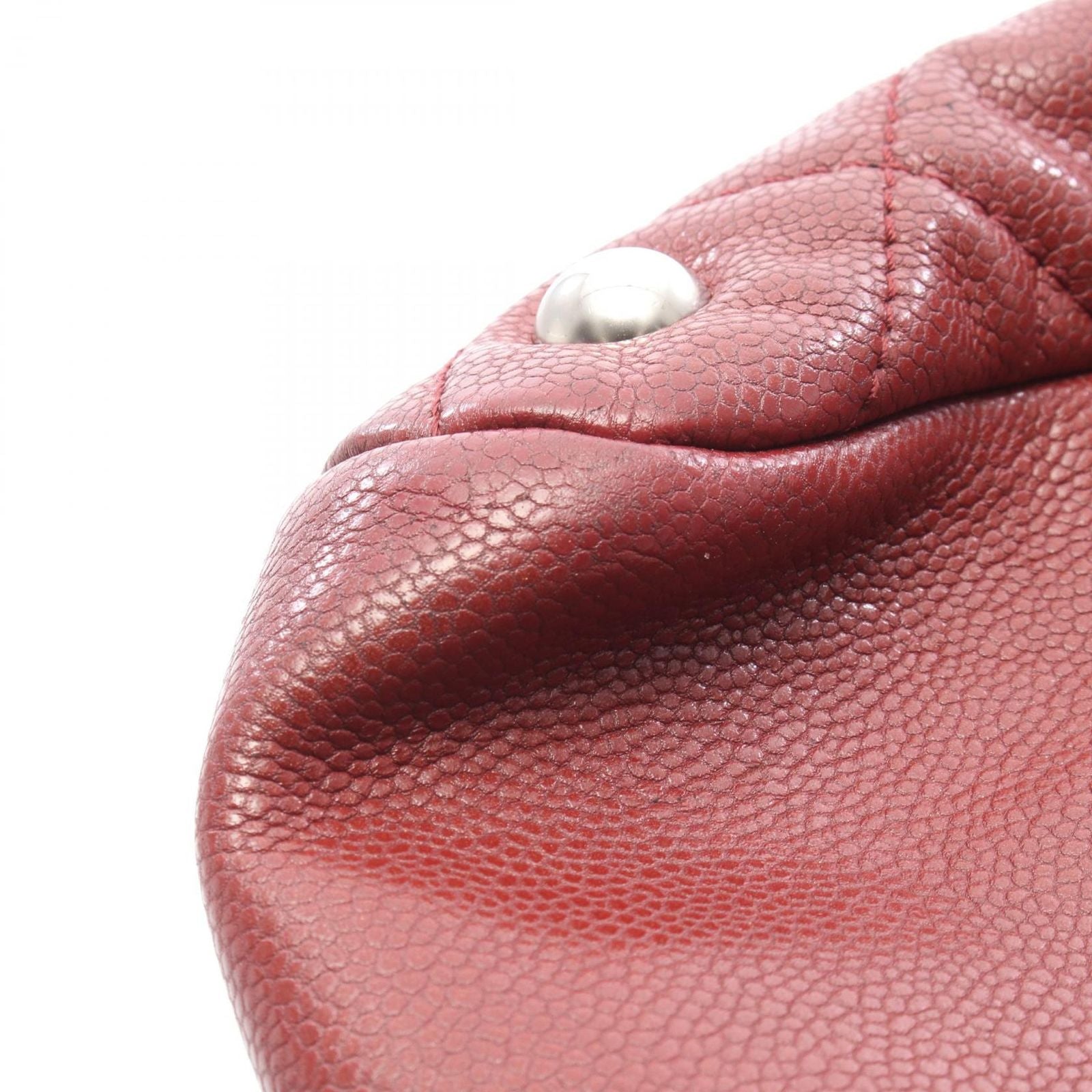 Chanel Tote Quilted CC Logo Chain Bordeaux Calf — view 9