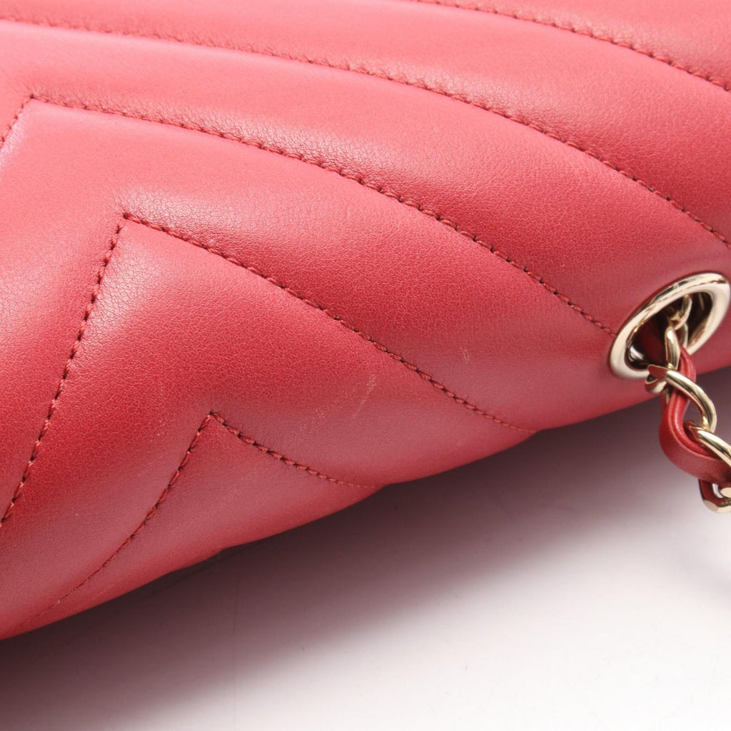 Chanel Shoulder Bag Chain a Full Flap Red Leather — view 6