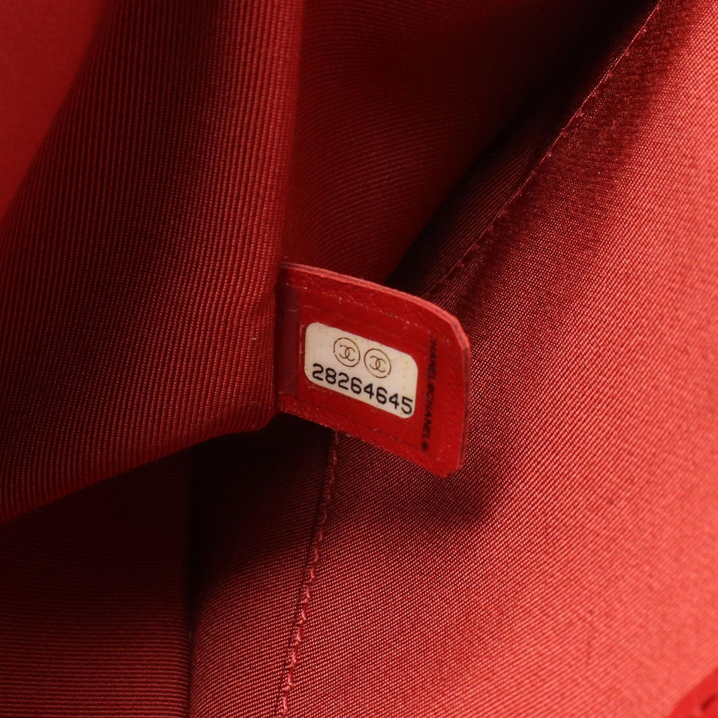 Chanel Shoulder Bag Chain a Full Flap Red Leather — view 5