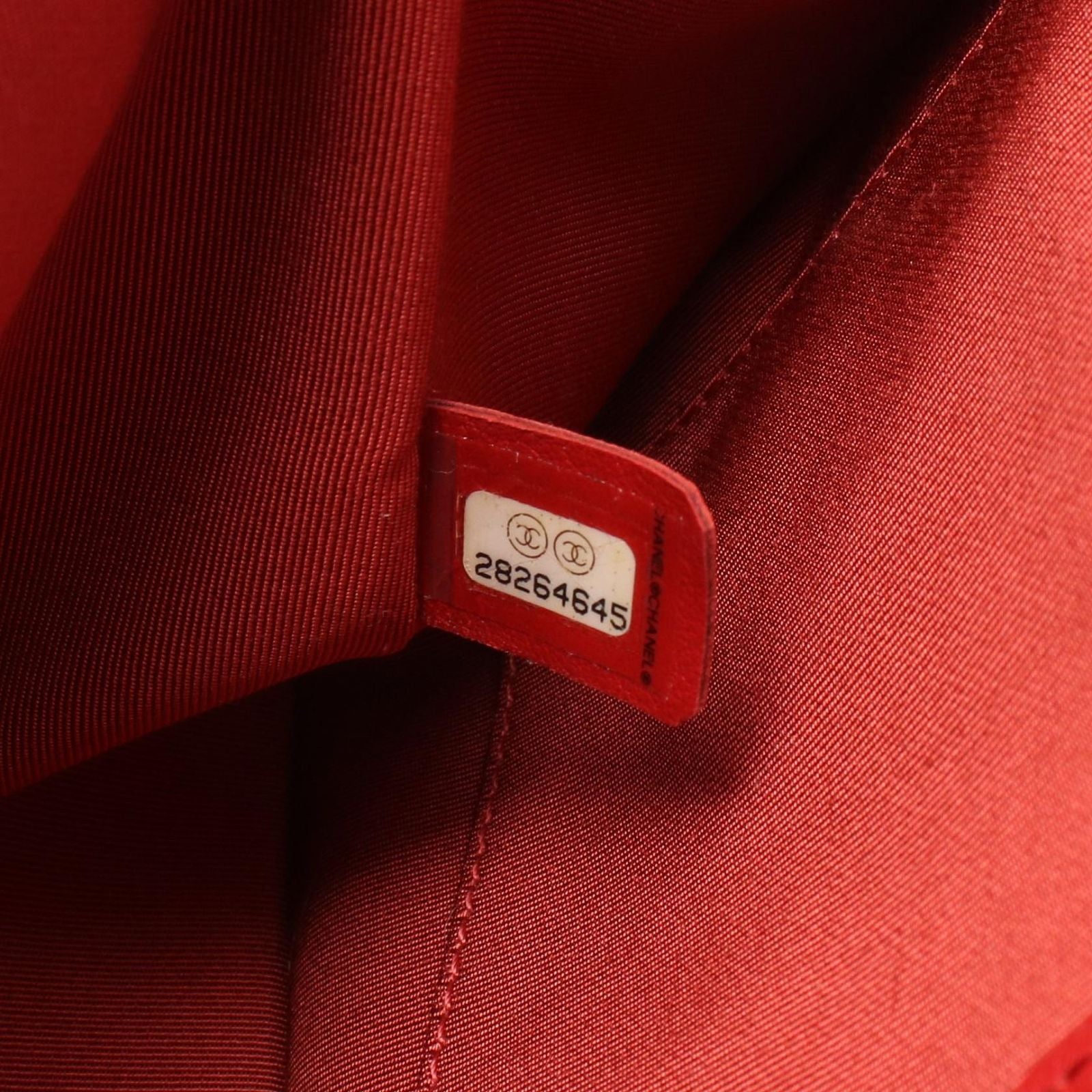 Chanel Shoulder Bag Chain a Full Flap Red Leather — view 5