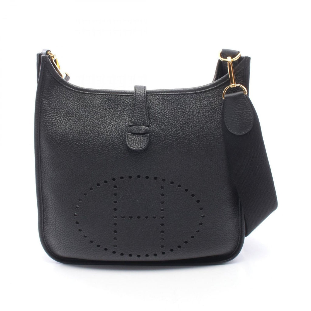 Hermes Shoulder Bag Evelyne 3 Trois PM Black Leather