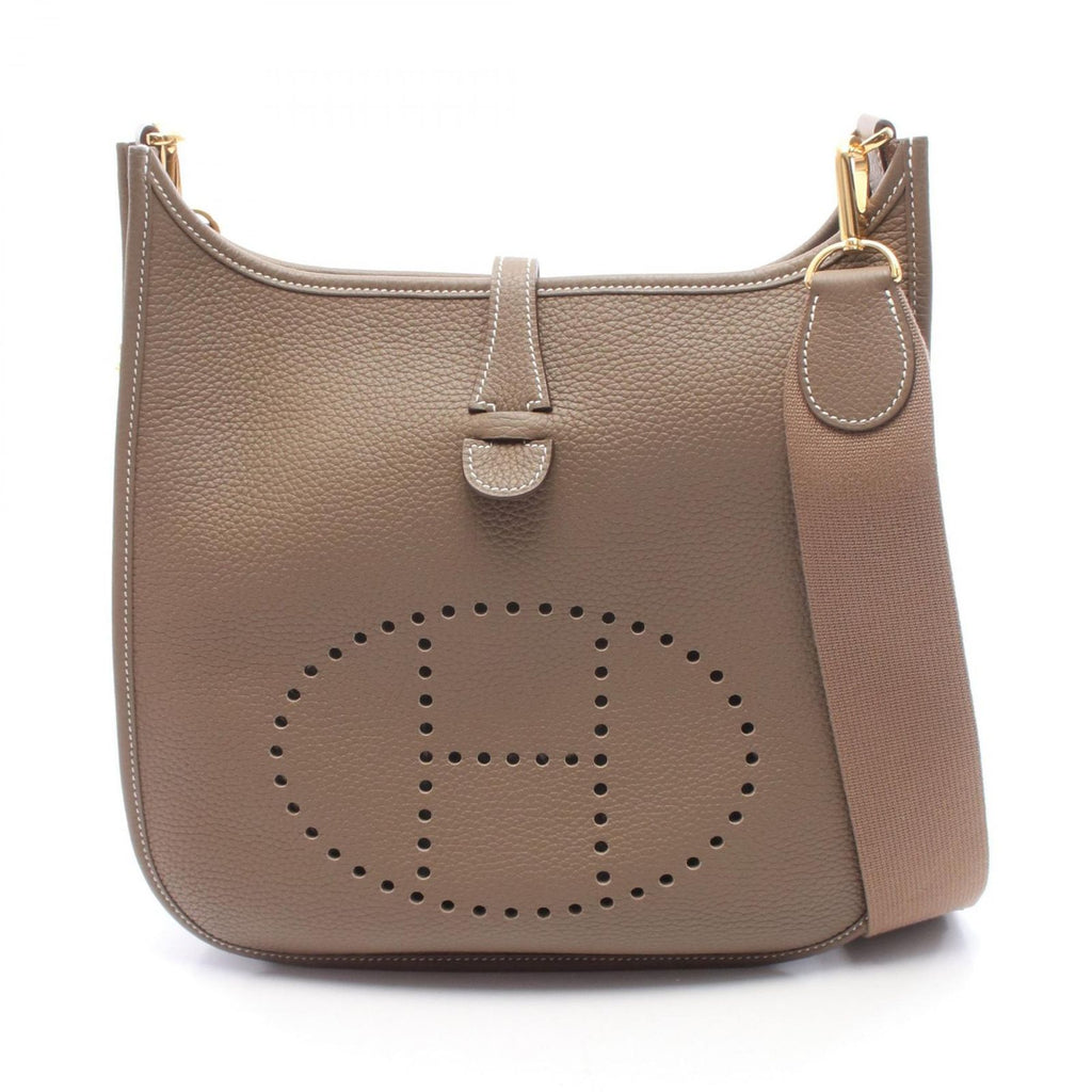 Hermes Shoulder Bag Evelyne 3 Trois PM Etoupe Leather