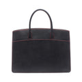 Hermes Tote White Bus GM Black Leather