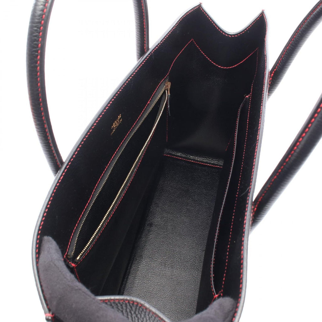 Hermes Tote White Bus GM Black Leather — view 3