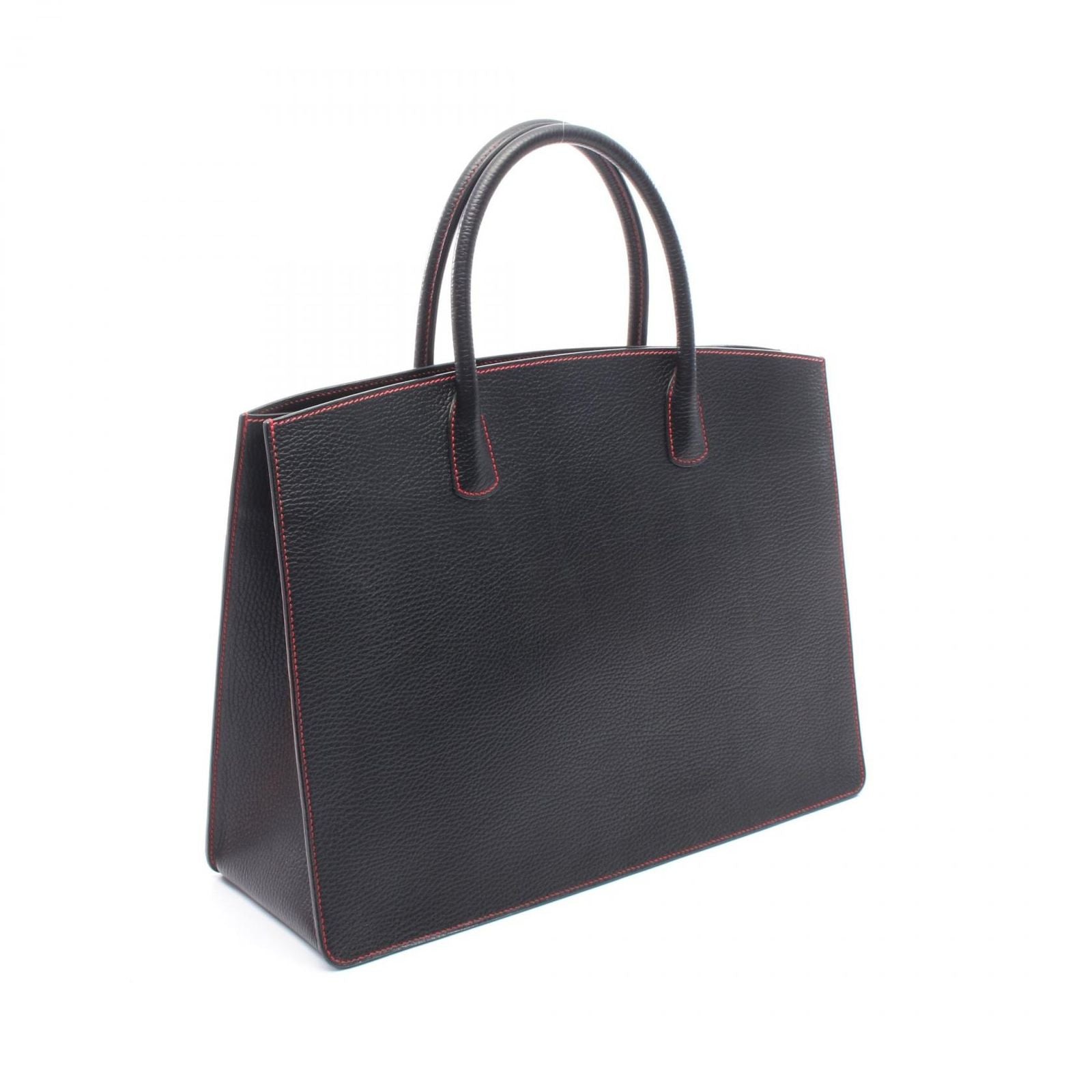 Hermes Tote White Bus GM Black Leather — view 2