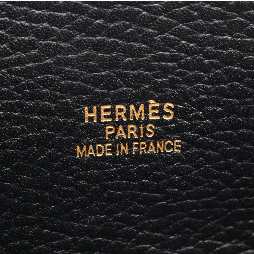 Hermes Tote White Bus GM Black Leather — view 4
