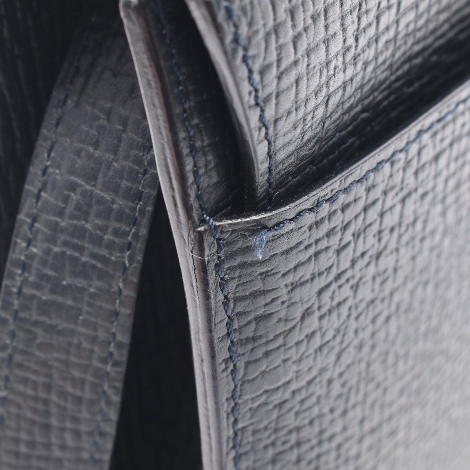 Loewe Handbag 2-Way Navy Leather — view 7