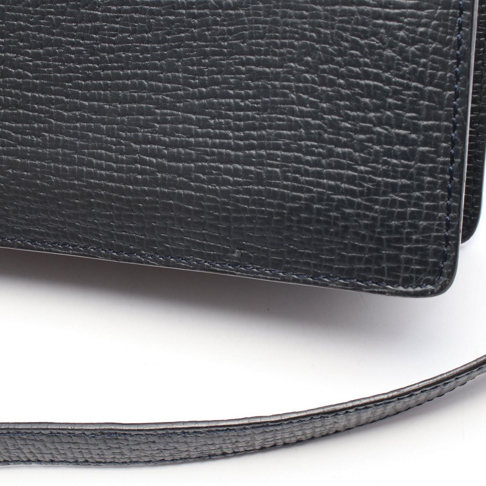 Loewe Handbag 2-Way Navy Leather — view 9