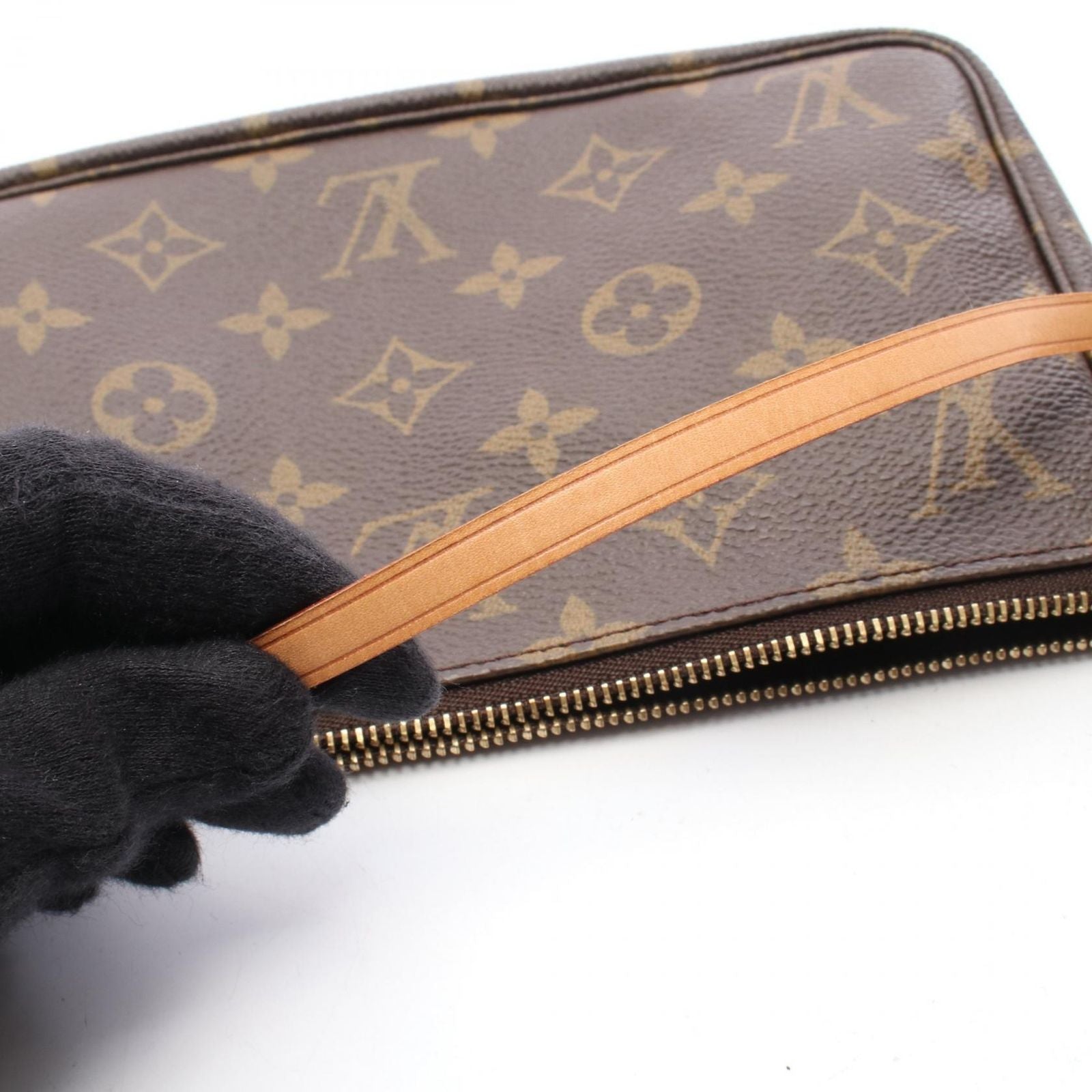 Louis Vuitton Handbag Pochette Canvas Leather — view 6