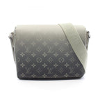 Louis Vuitton Shoulder Bag District PM Khaki Green Canvas Leather