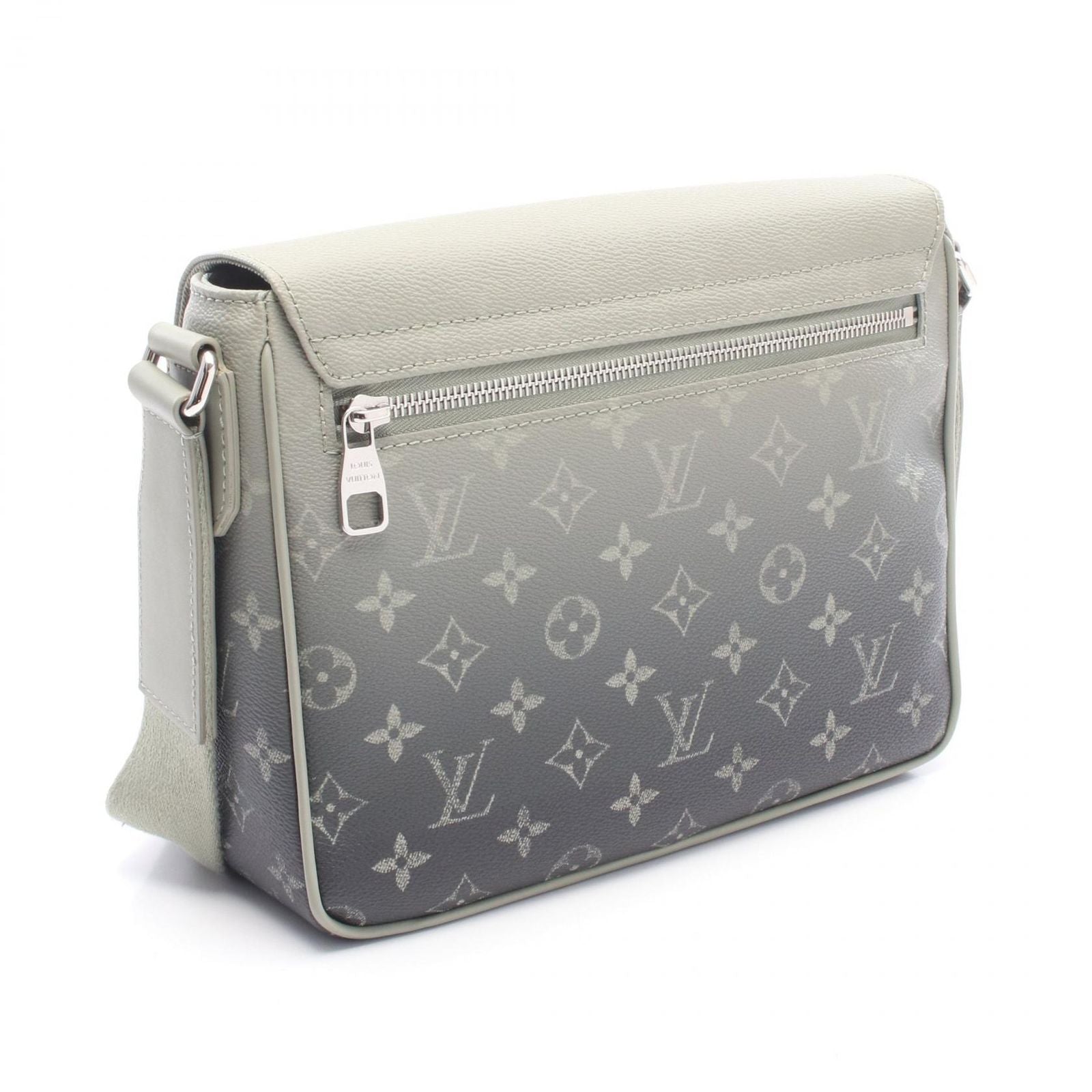 Louis Vuitton Shoulder Bag District PM Khaki Green Canvas Leather — view 2