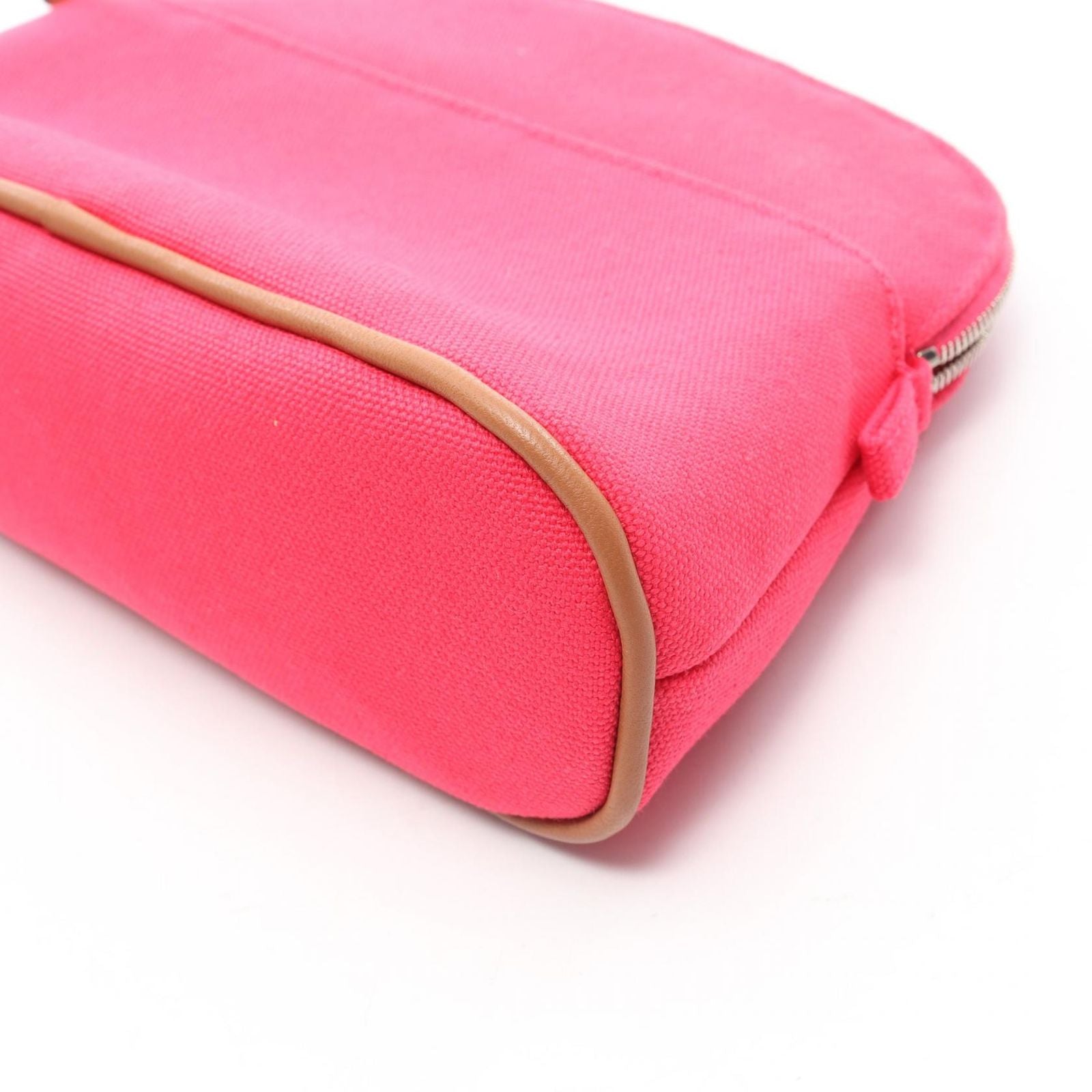 Hermes Pouch Bolide 20 06 Hibiscus Canvas Leather Mini — view 5