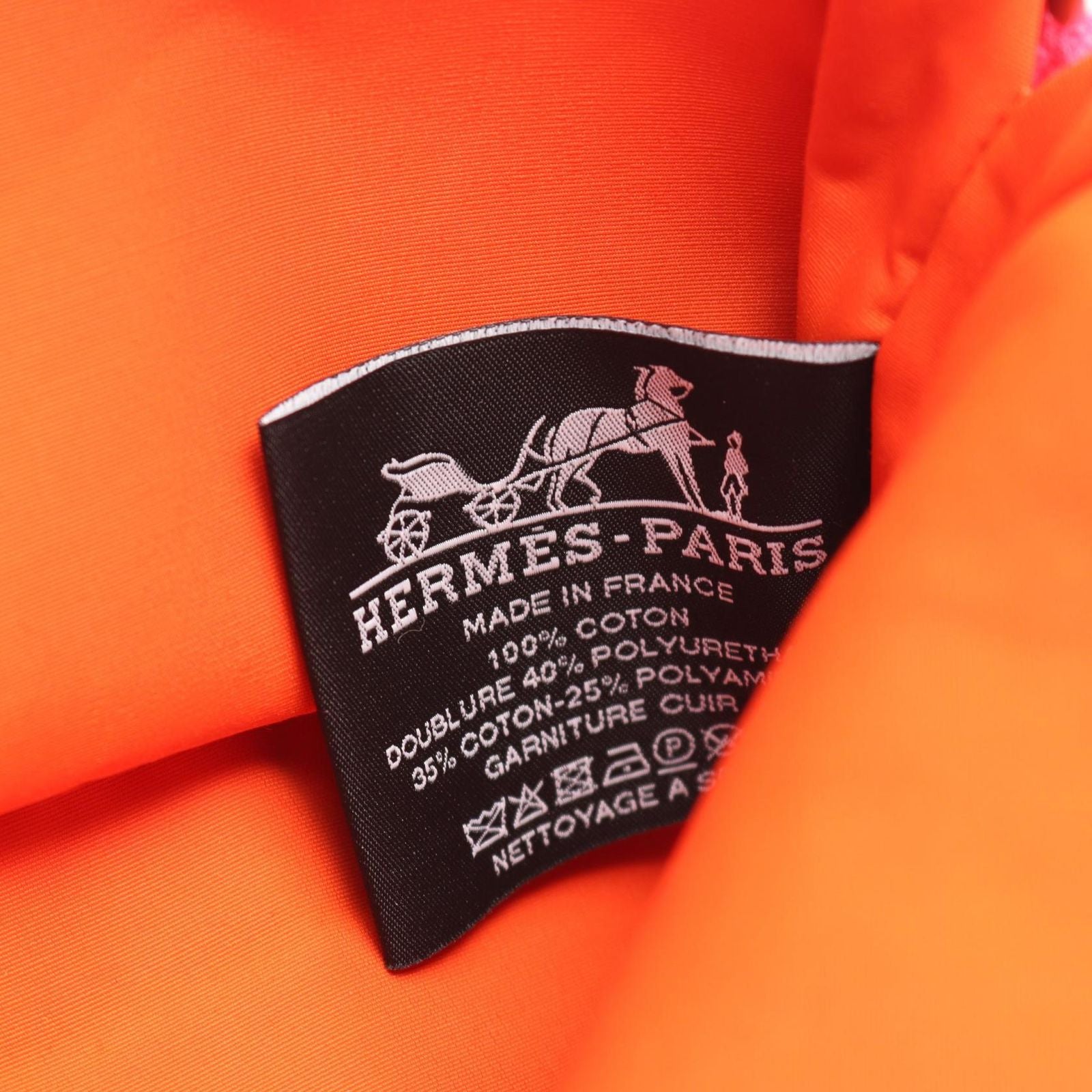 Hermes Pouch Bolide 20 06 Hibiscus Canvas Leather Mini — view 4