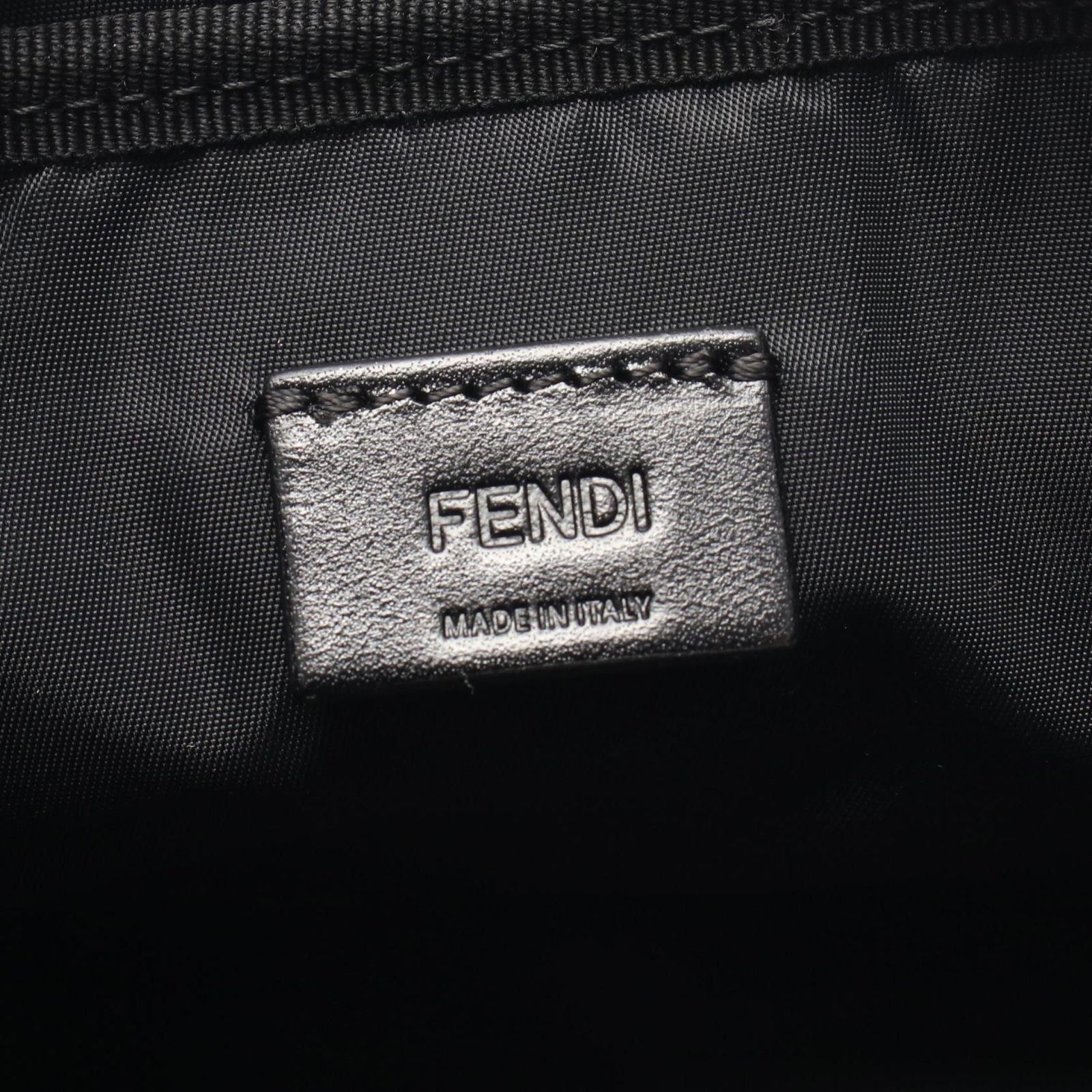 Fendi Pouch FF Jacquard Small Black Canvas Leather — view 4