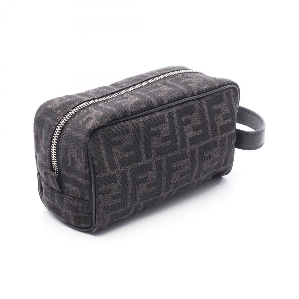 Fendi Pouch FF Jacquard Small Black Canvas Leather — view 2