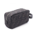 Fendi Pouch FF Jacquard Small Black Canvas Leather — view 2