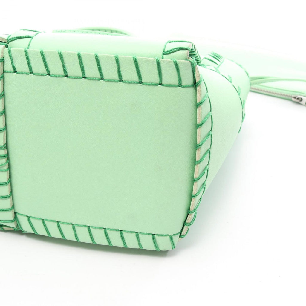 Bottega Veneta Handbag Arco Small Light Green Leather Maxi Intrecciato Tote — view 6