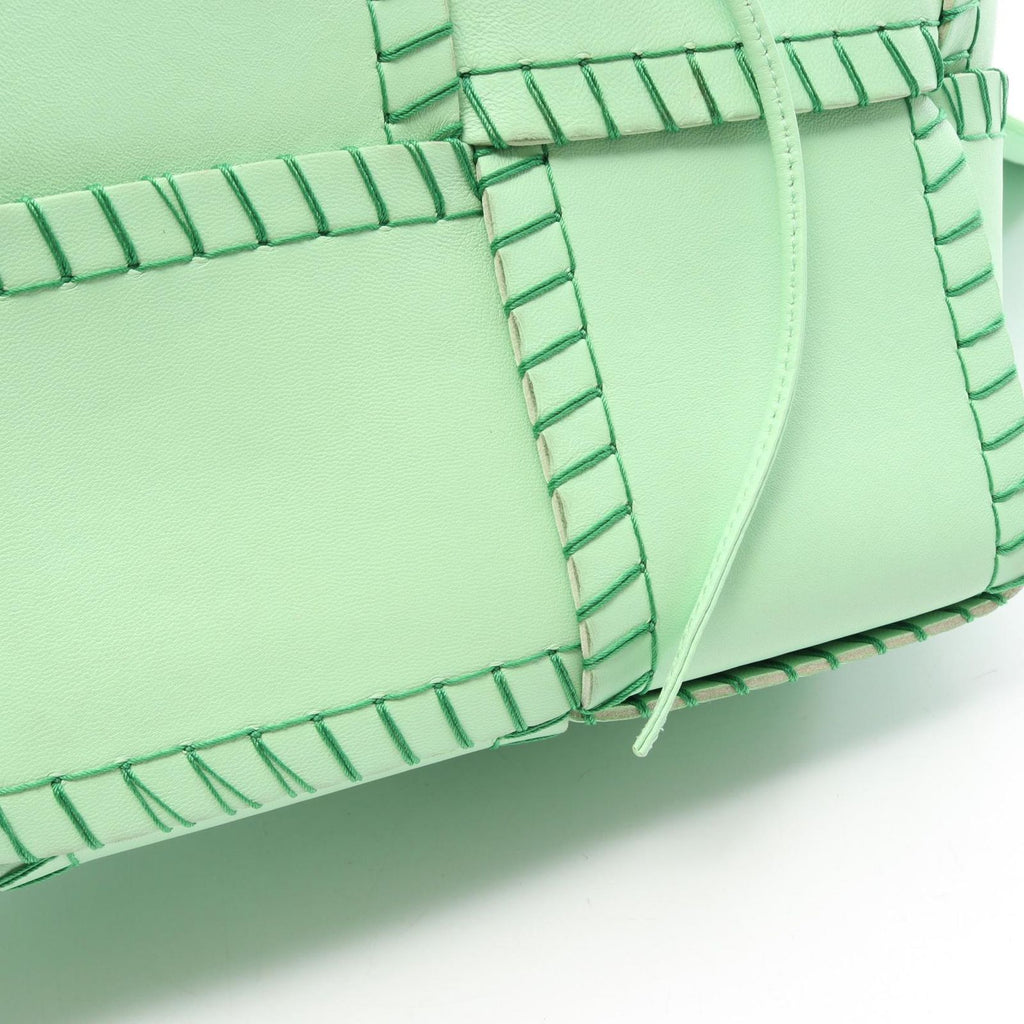 Bottega Veneta Handbag Arco Small Light Green Leather Maxi Intrecciato Tote — view 9