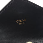 Celine Shoulder Bag Maillon Mini Triomphe Black Leather Chain Wallet — view 4