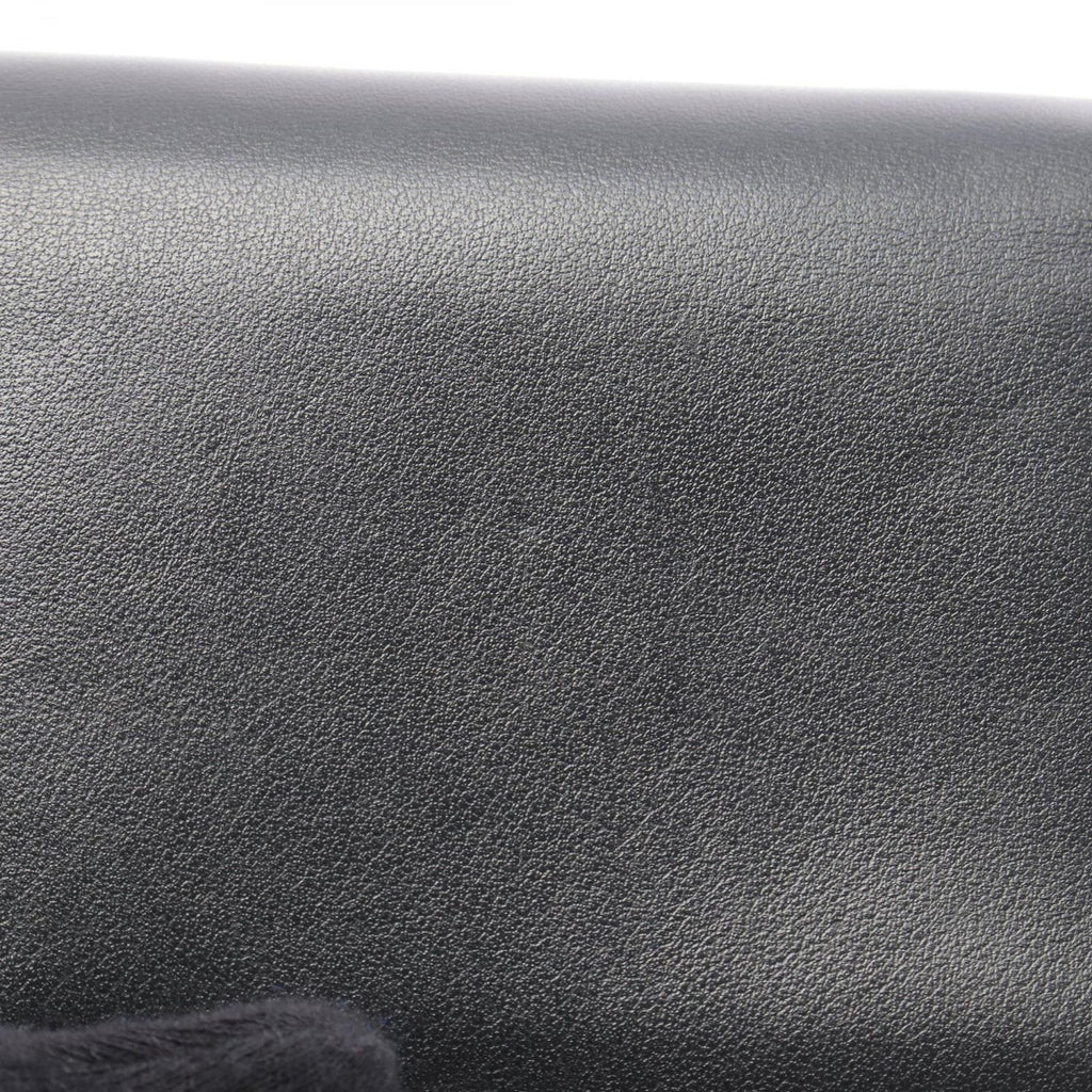 Celine Shoulder Bag Maillon Mini Triomphe Black Leather Chain Wallet — view 5