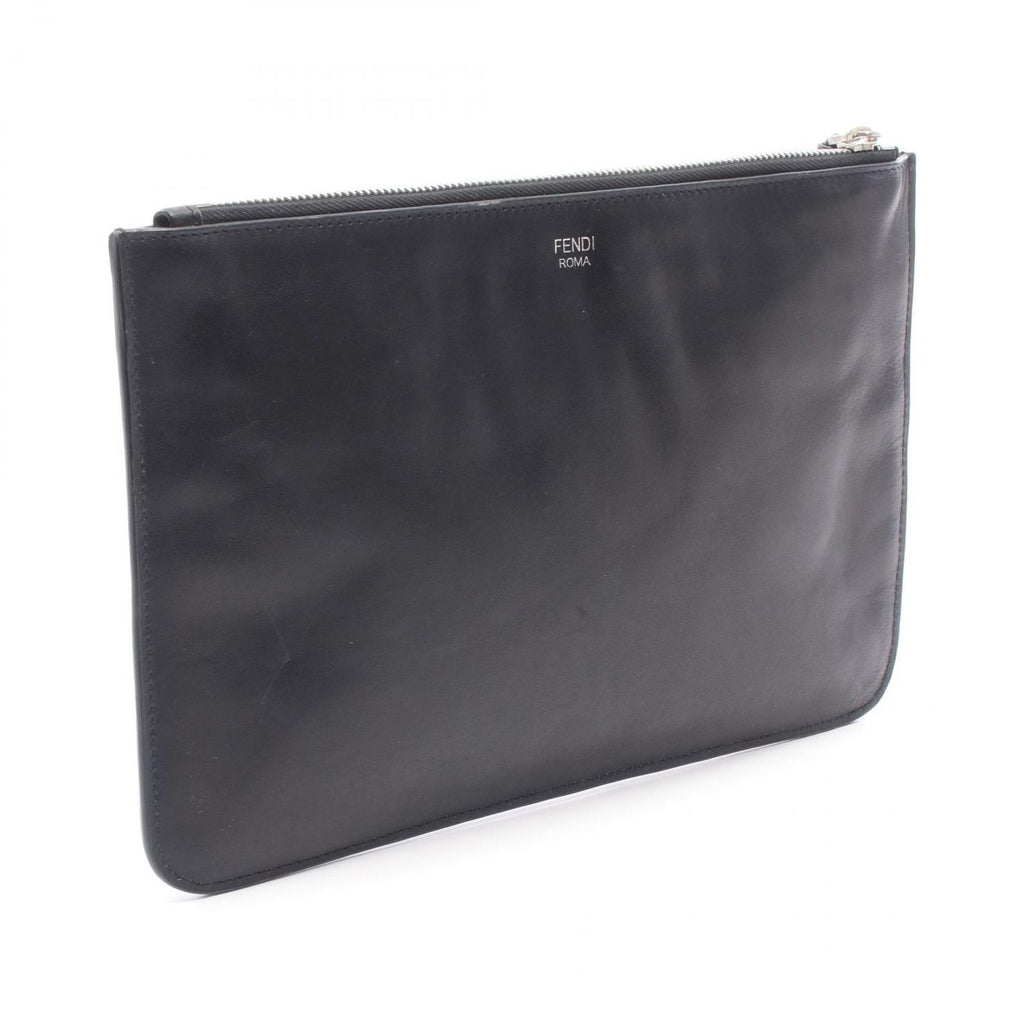 Fendi Clutch Bugs Eye Monster Star Brown Lambskin Exotic Cles the — view 2