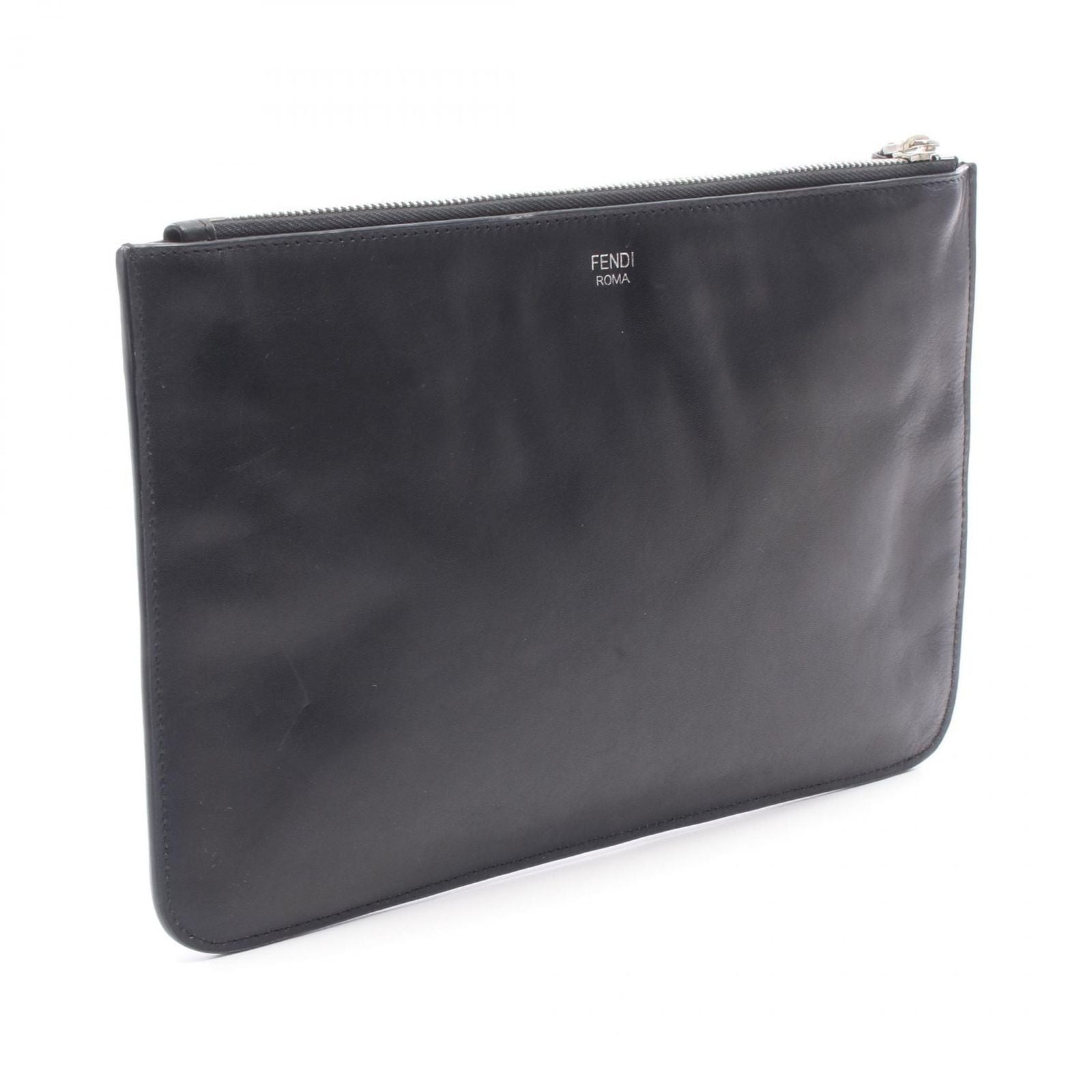 Fendi Clutch Bugs Eye Monster Star Brown Lambskin Exotic Cles the — view 2