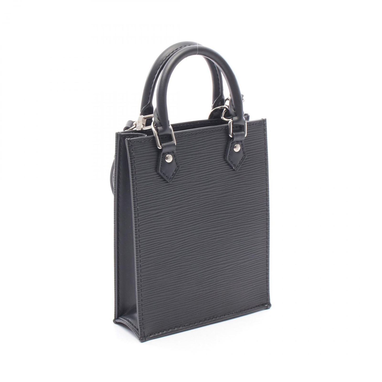 Louis Vuitton Handbag Sac Plat Noir Leather Petite — view 2